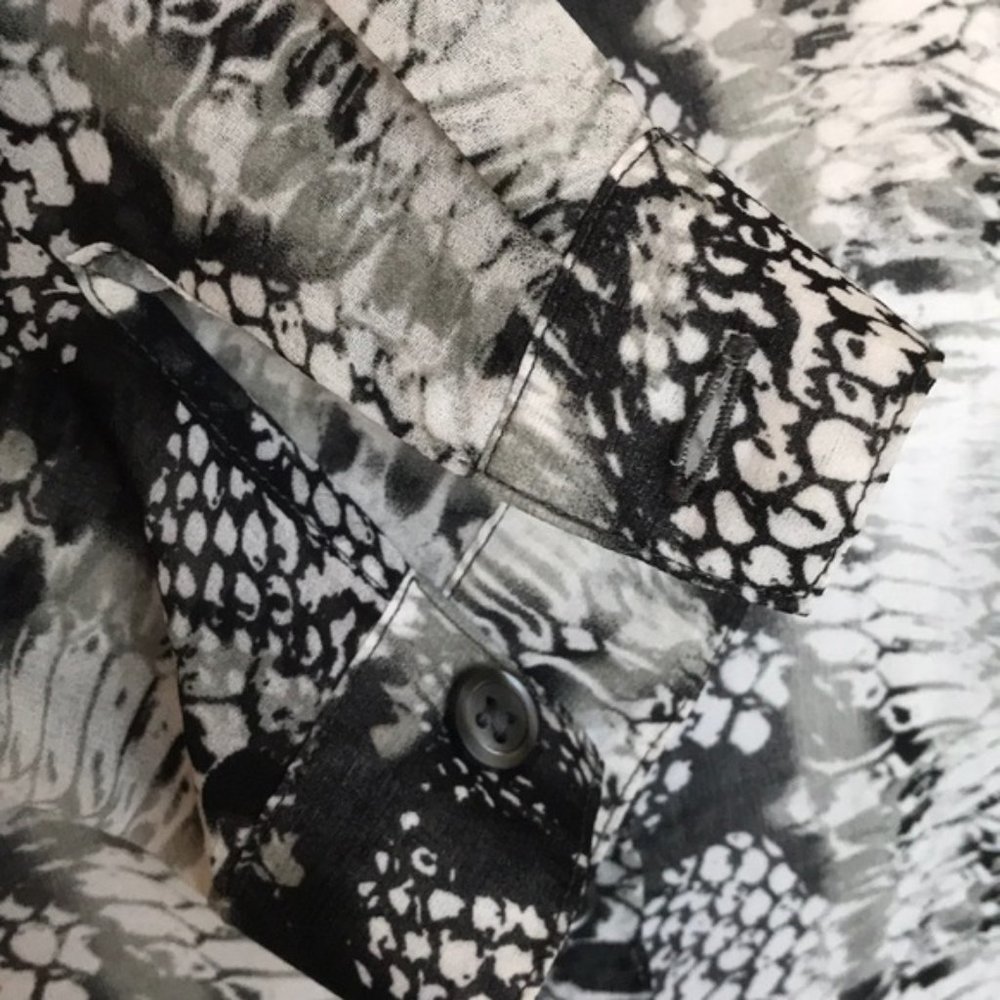 Cabi Snakeskin Python Animal Print Button Down Sh… - image 6